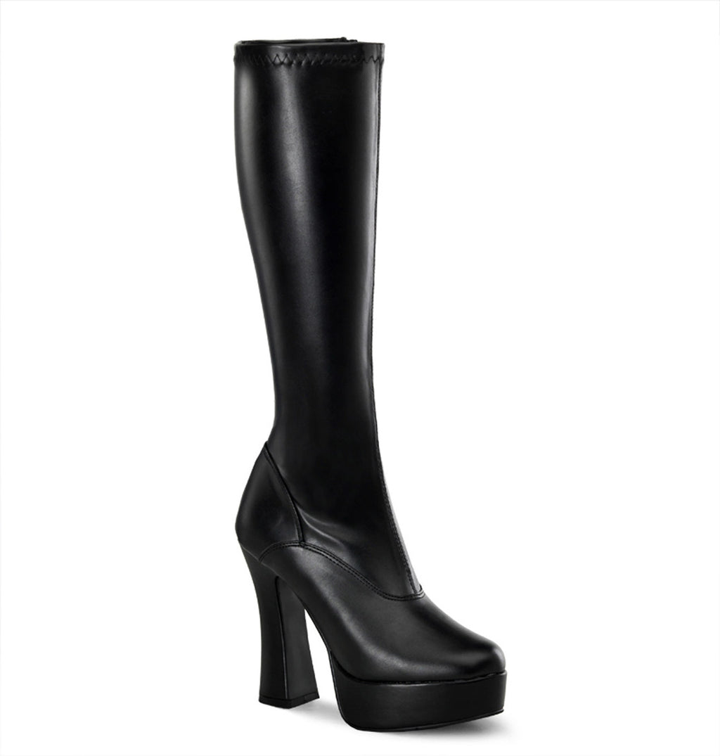 Sexy Platform Knee High Full Side Zipper High Heel Boots Shoes Pleaser Pleaser ELECTRA/2000Z