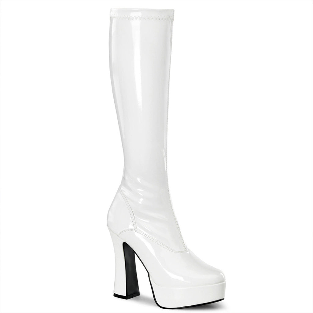 Sexy Platform Knee High Full Side Zipper High Heel Boots Shoes Pleaser Pleaser ELECTRA/2000Z