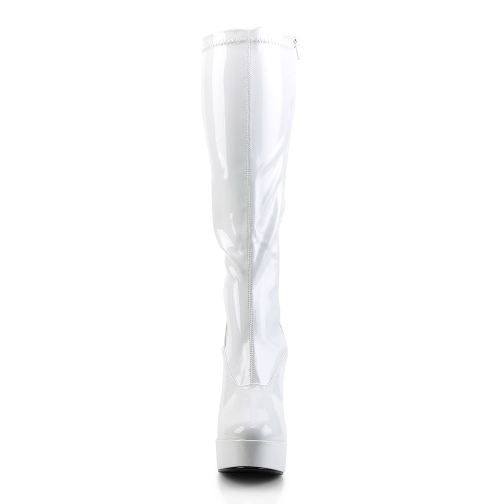 Sexy Platform Knee High Full Side Zipper High Heel Boots Shoes Pleaser Pleaser ELECTRA/2000Z