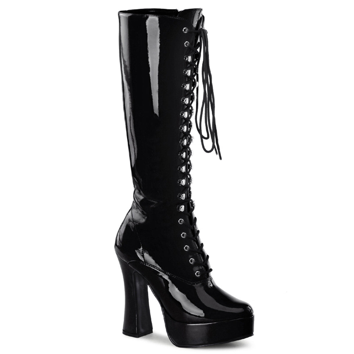 Sexy Lace Up Knee High Platforms Full Side Zipper Heel Boots Shoes Pleaser  ELECTRA/2020