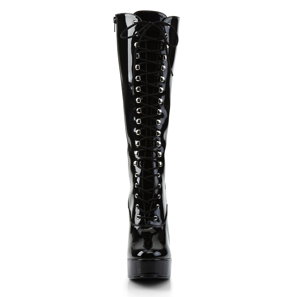 Sexy Lace Up Knee High Platforms Full Side Zipper Heel Boots Shoes Pleaser  ELECTRA/2020