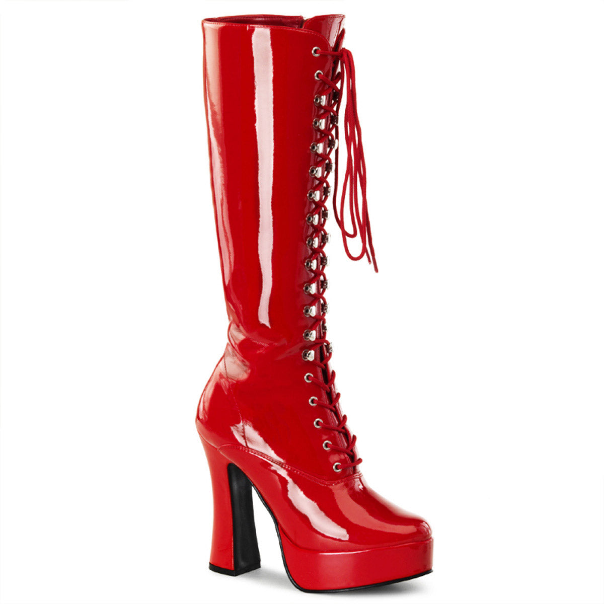 Sexy Lace Up Knee High Platforms Full Side Zipper Heel Boots Shoes Pleaser  ELECTRA/2020