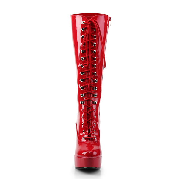 Sexy Lace Up Knee High Platforms Full Side Zipper Heel Boots Shoes Pleaser  ELECTRA/2020