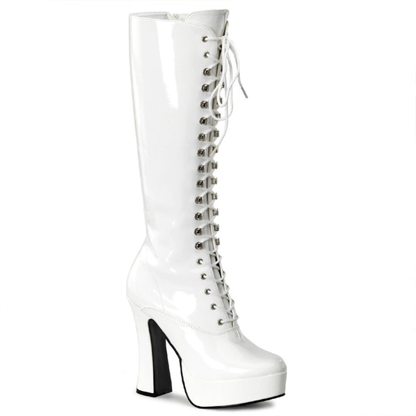 Sexy Lace Up Knee High Platforms Full Side Zipper Heel Boots Shoes Pleaser  ELECTRA/2020