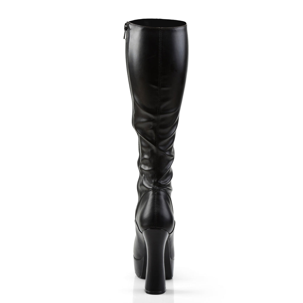 Sexy Side Zipper Lace Up Platforms Knee High Stack Heel Boots Shoes Pleaser Pleaser ELECTRA/2023