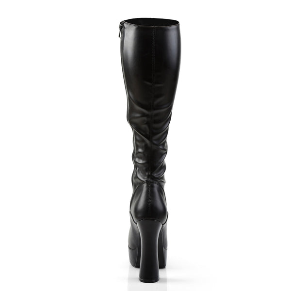 Sexy Side Zipper Lace Up Platforms Knee High Stack Heel Boots Shoes Pleaser Pleaser ELECTRA/2023