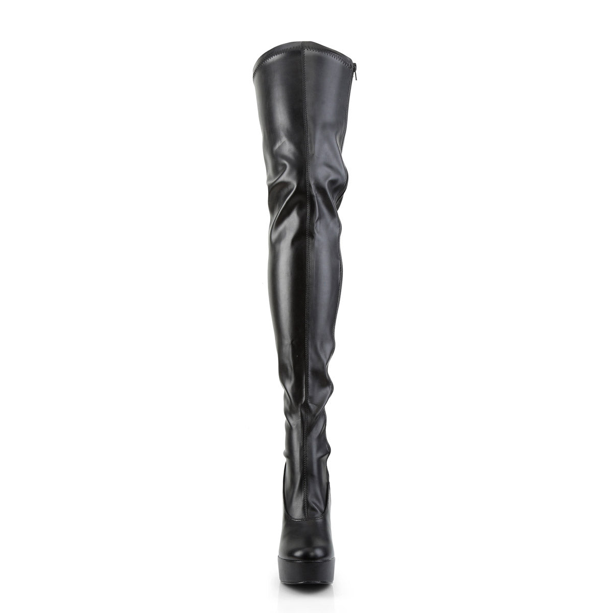 Pleaser Dominatrix Side Zipper Thigh High Platform Stack Heels Boots Shoes ELECTRA/3000Z Secondary image