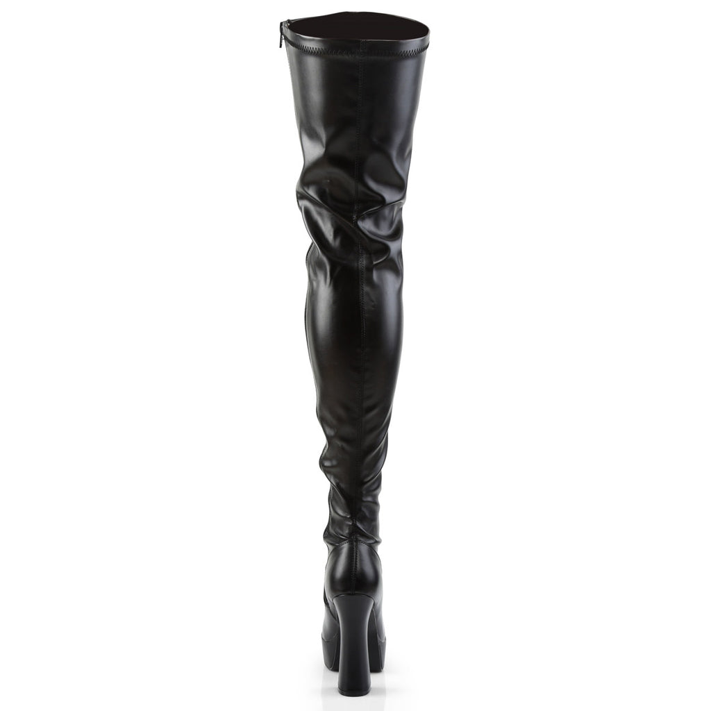 Dominatrix Side Zipper Thigh High Platform Stack Heels Boots Shoes Pleaser Pleaser ELECTRA/3000Z