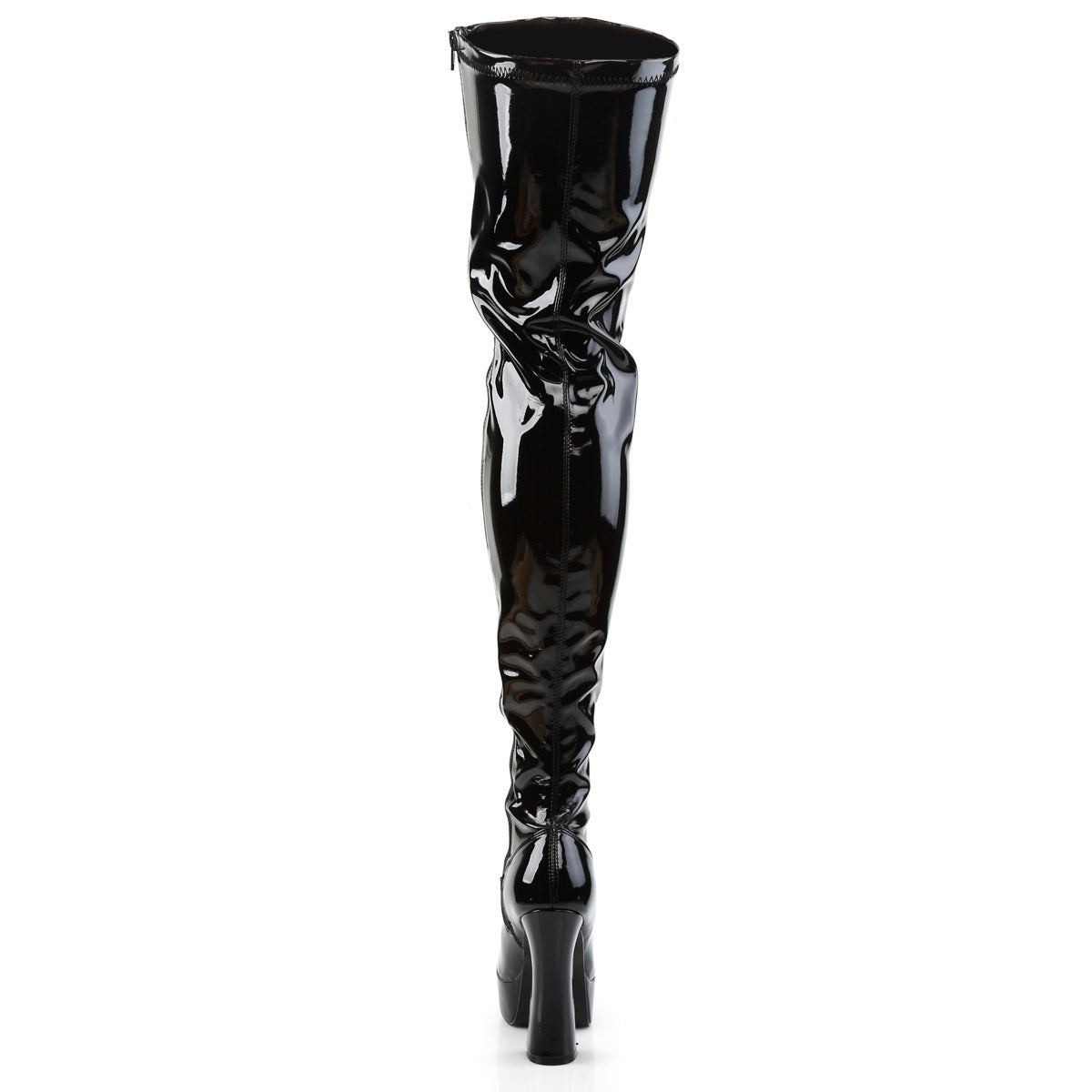 Dominatrix Side Zipper Thigh High Platform Stack Heels Boots Shoes Pleaser Pleaser ELECTRA/3000Z