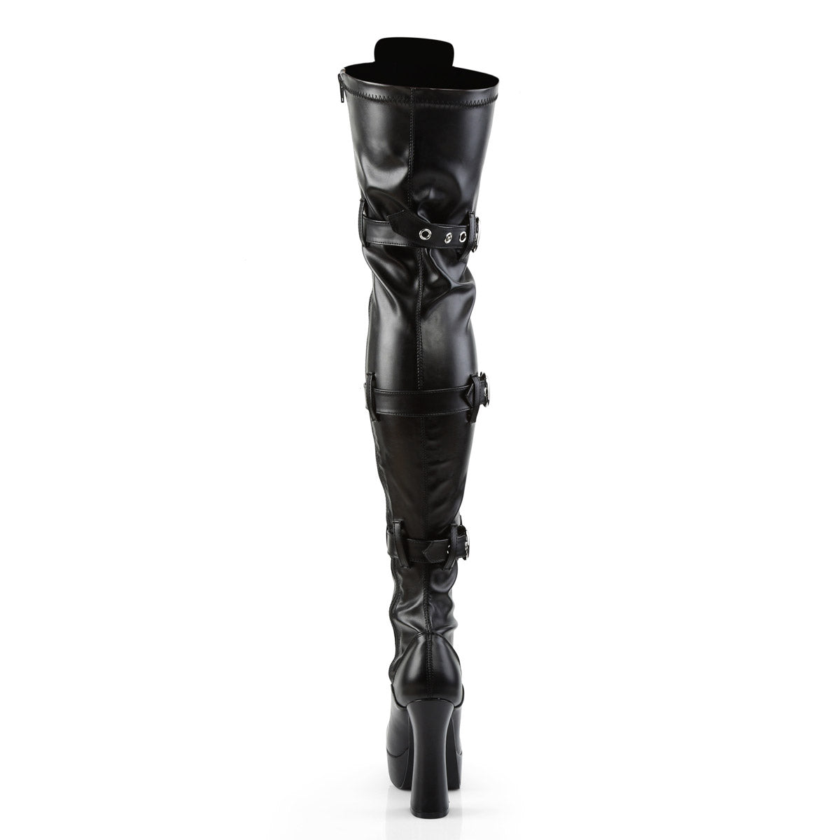 Sexy Buckle Strap Lace Up Thigh High Platform Stack Heel Boots Shoes Pleaser  ELECTRA/3028