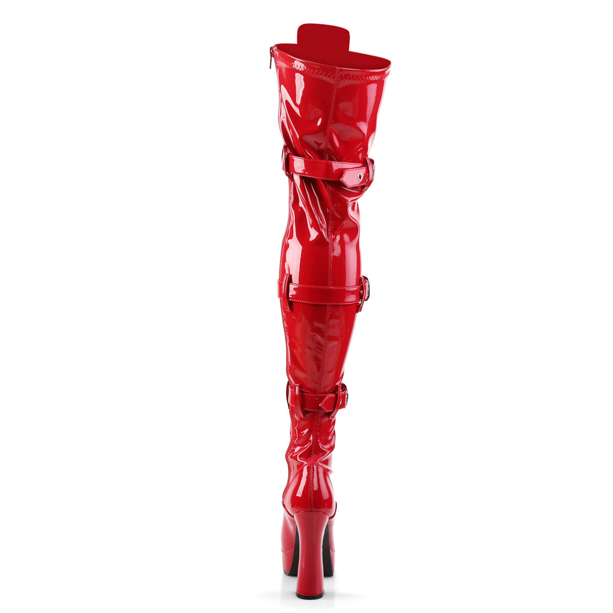 Sexy Buckle Strap Lace Up Thigh High Platform Stack Heel Boots Shoes Pleaser  ELECTRA/3028