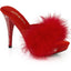 4 1/2" Heel, 1" Pf Marabou Fur Slipper Pleaser Fabulicious ELEGANT/401F