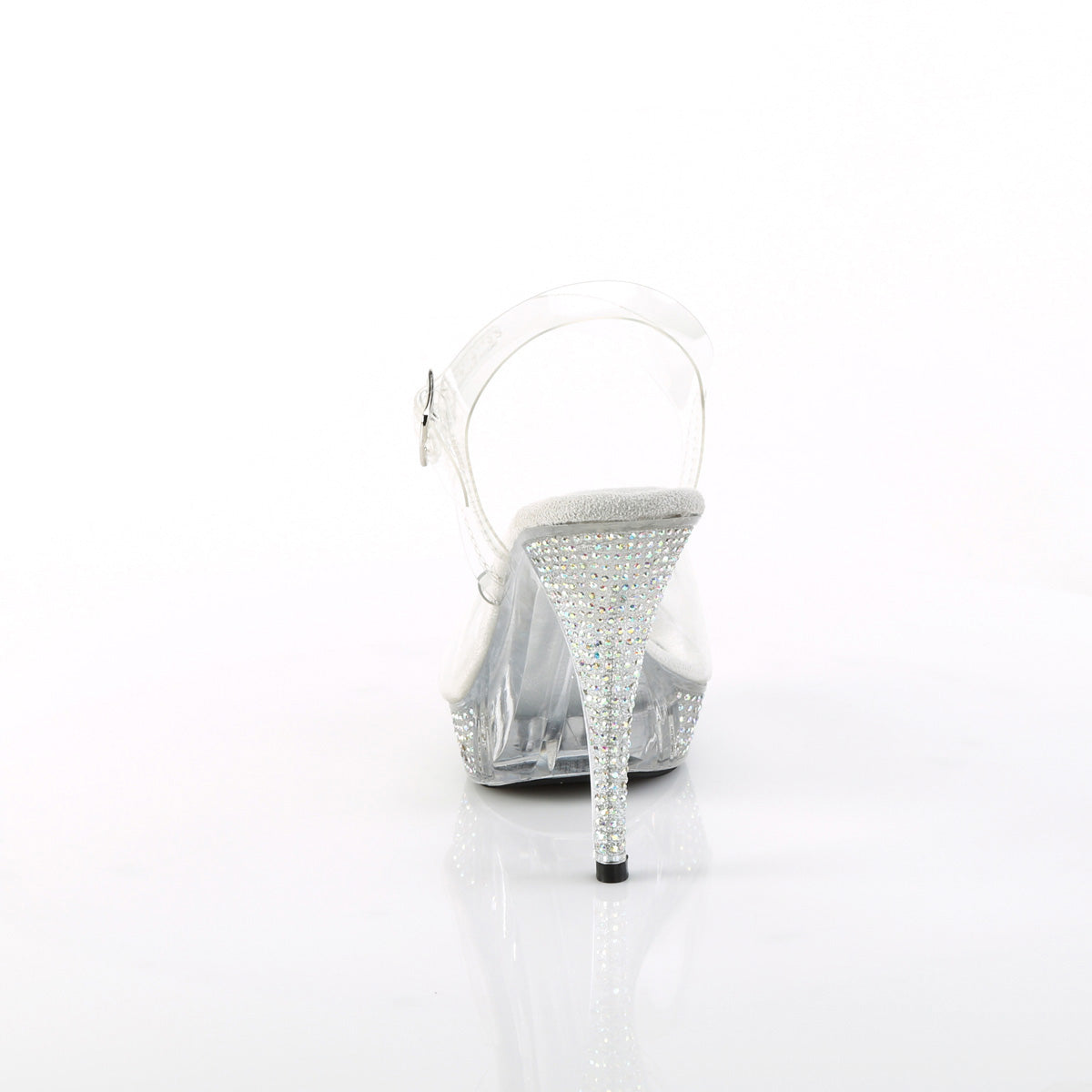 4 1/2" Heel, 1" Pf Ankle Strap Sandal W/Rs Pleaser Fabulicious ELEGANT/408