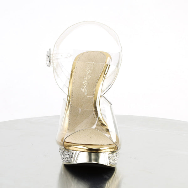 4 1/2" Heel, 1" PF Ankle Strap Sandal W/ RS Pleaser Fabulicious ELEGANT/408