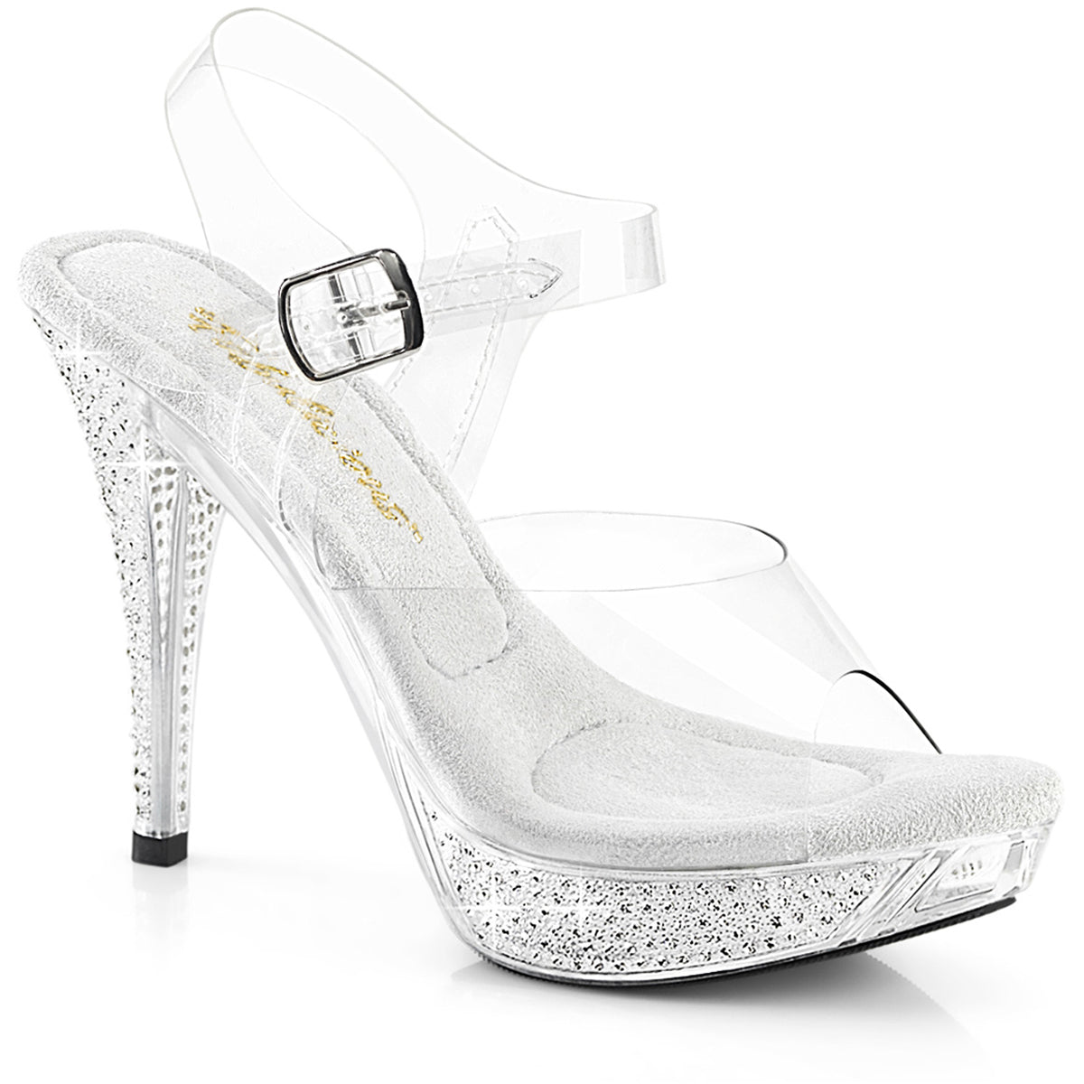 4 1/2" Heel, 1" Pf Slide W/ Rs Pleaser Fabulicious ELEGANT/408