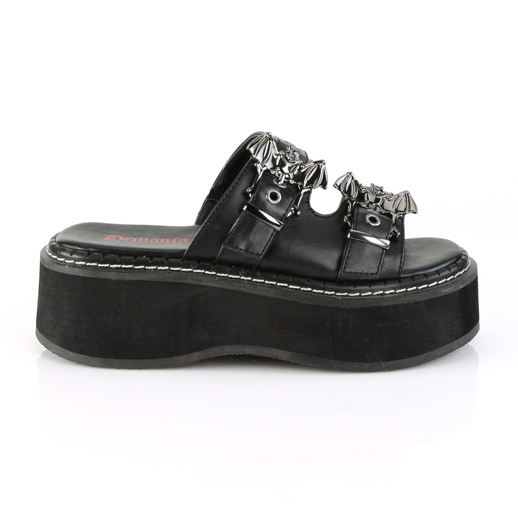 2" Platform Double Strap Slide Sandal Pleaser Demonia EMILY/100