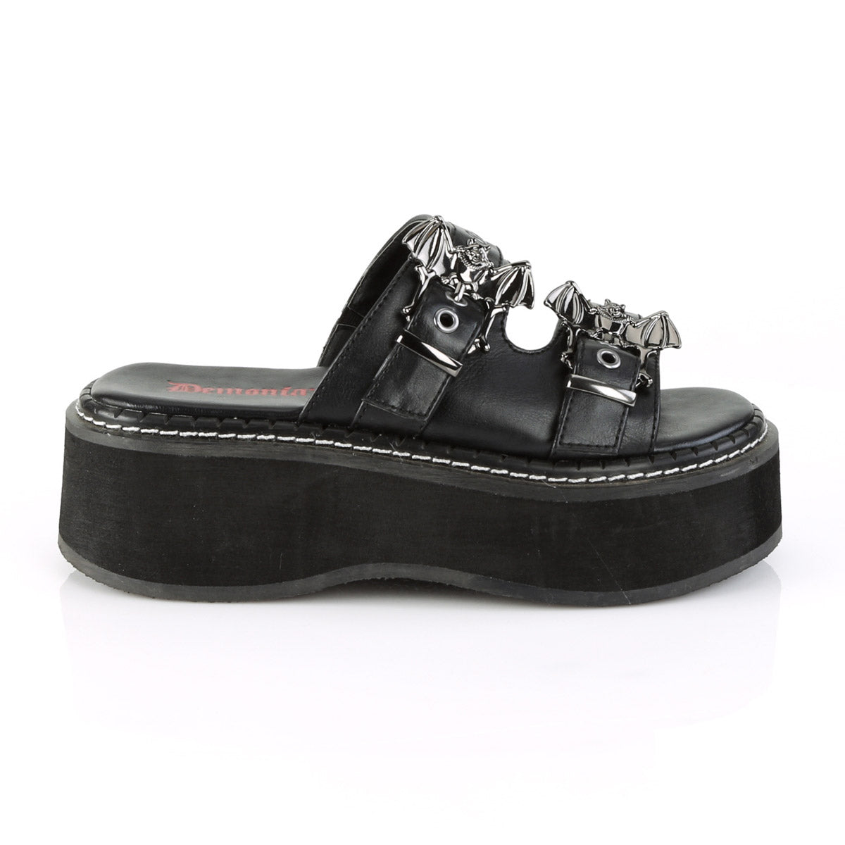 2" Platform Double Strap Slide Sandal Pleaser Demonia EMILY/100
