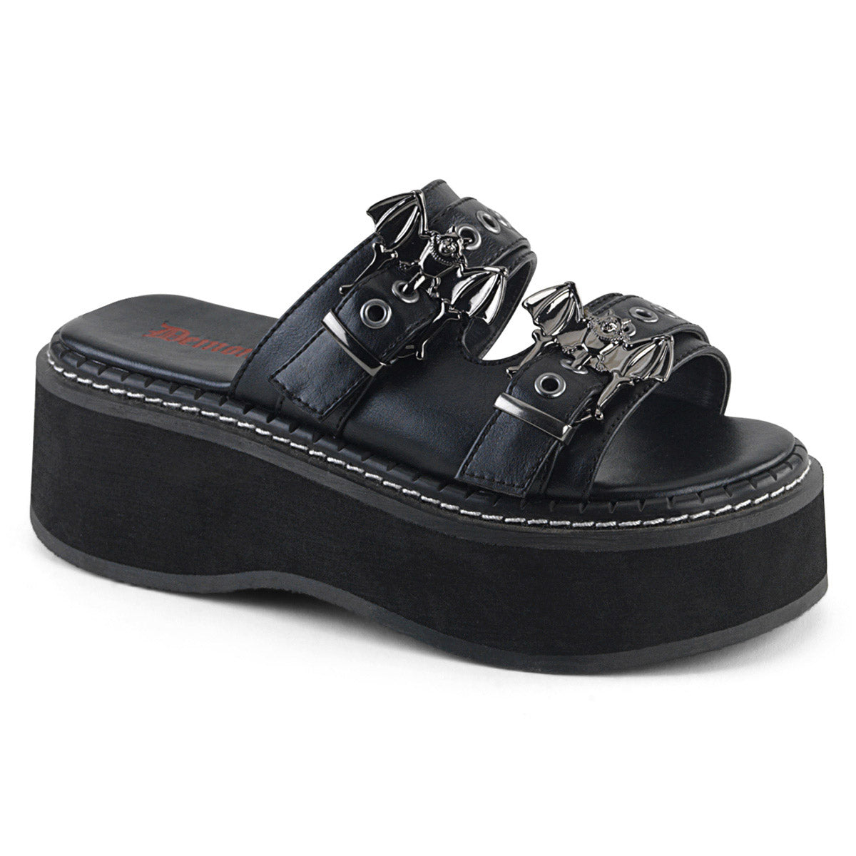 2" Platform Double Strap Slide Sandal Pleaser Demonia EMILY/100