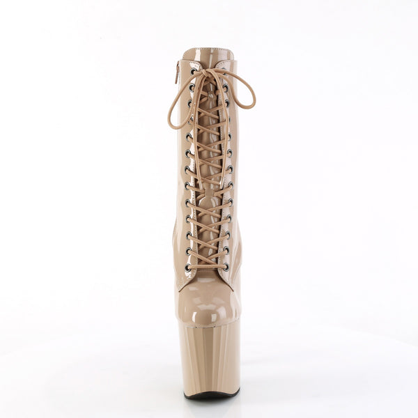 7 1/2" Heel, 3 1/2" Pf Lace Up Ankle Boot, Side Zip Pleaser Pleaser ENCHANT/1040
