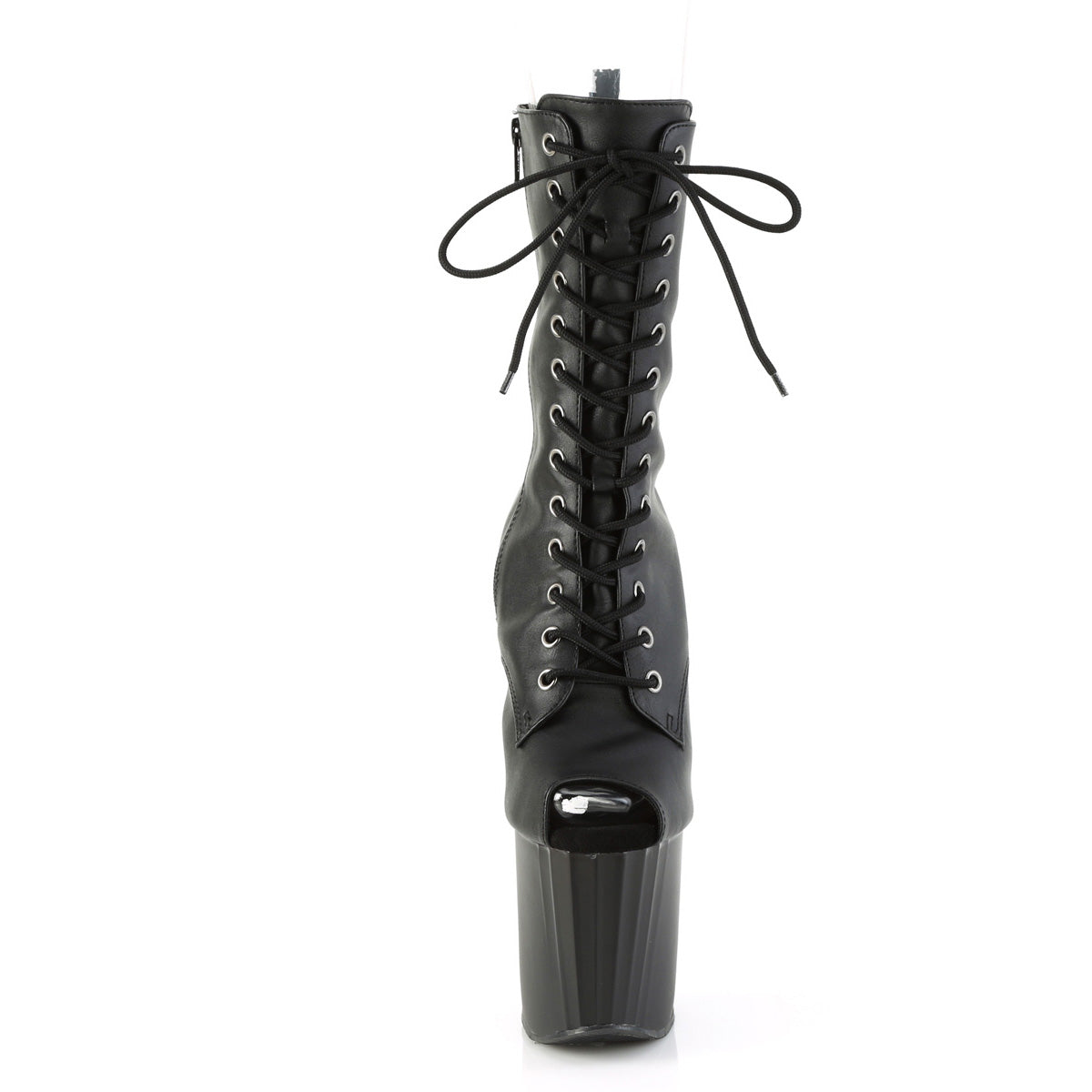 7 1/2" Heel, 3 1/2" Pf Peep Toe Ankle Boot, Side Zip Pleaser Pleaser ENCHANT/1041