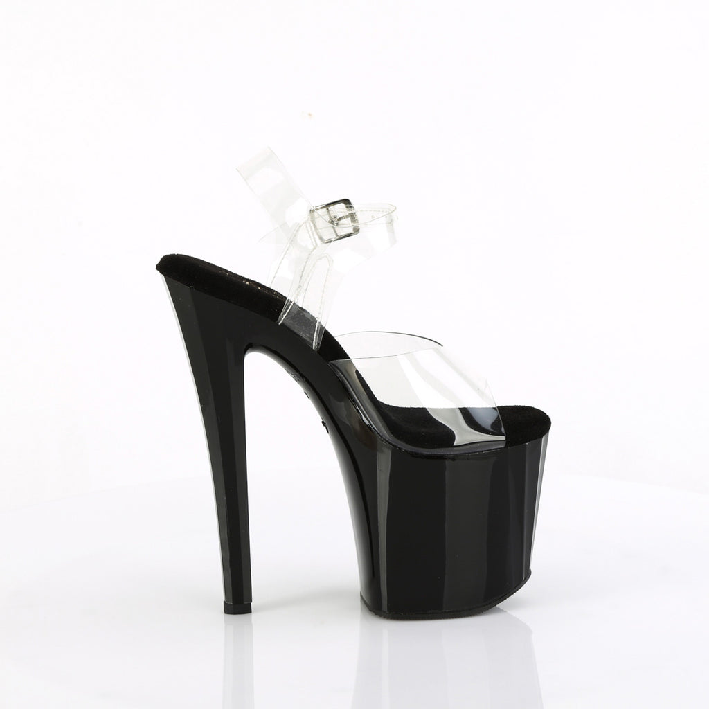 7 1/2" Heel, 3 1/2" Pf Led Illuminated Ankle Strap Sandal Pleaser Pleaser ENCHANT/708LT/CIRCLE