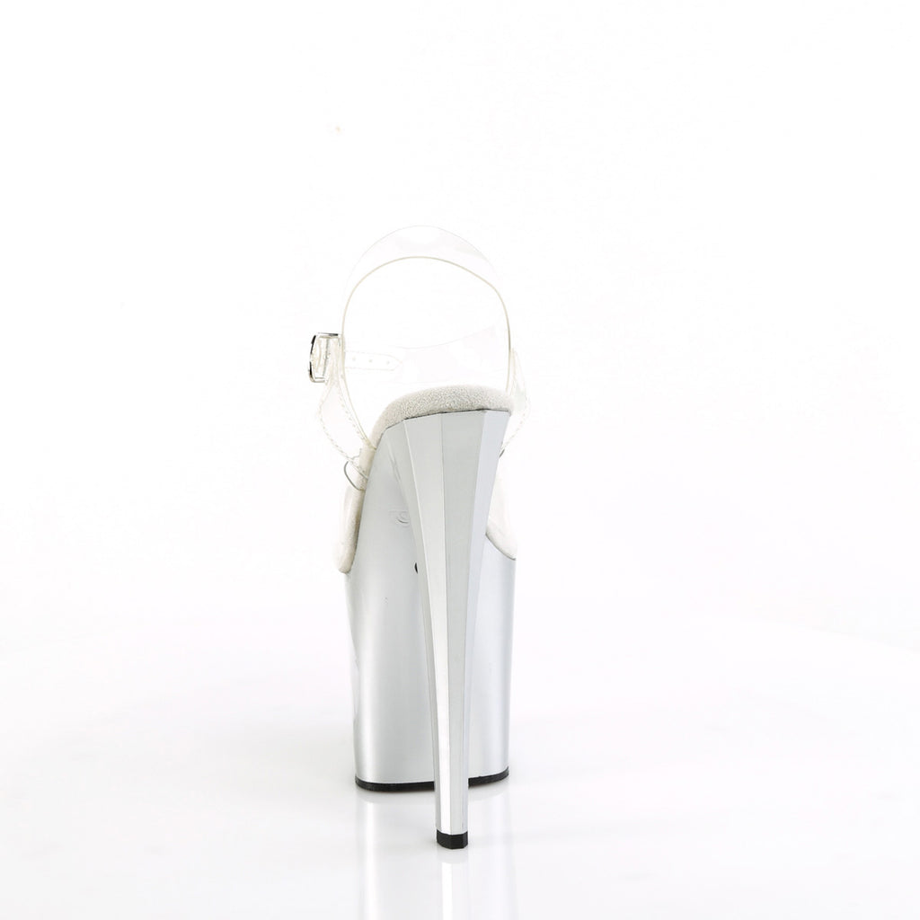 7 1/2" Heel, 3 1/2" Pf Led Illuminated Ankle Strap Sandal Pleaser Pleaser ENCHANT/708LT/CIRCLE
