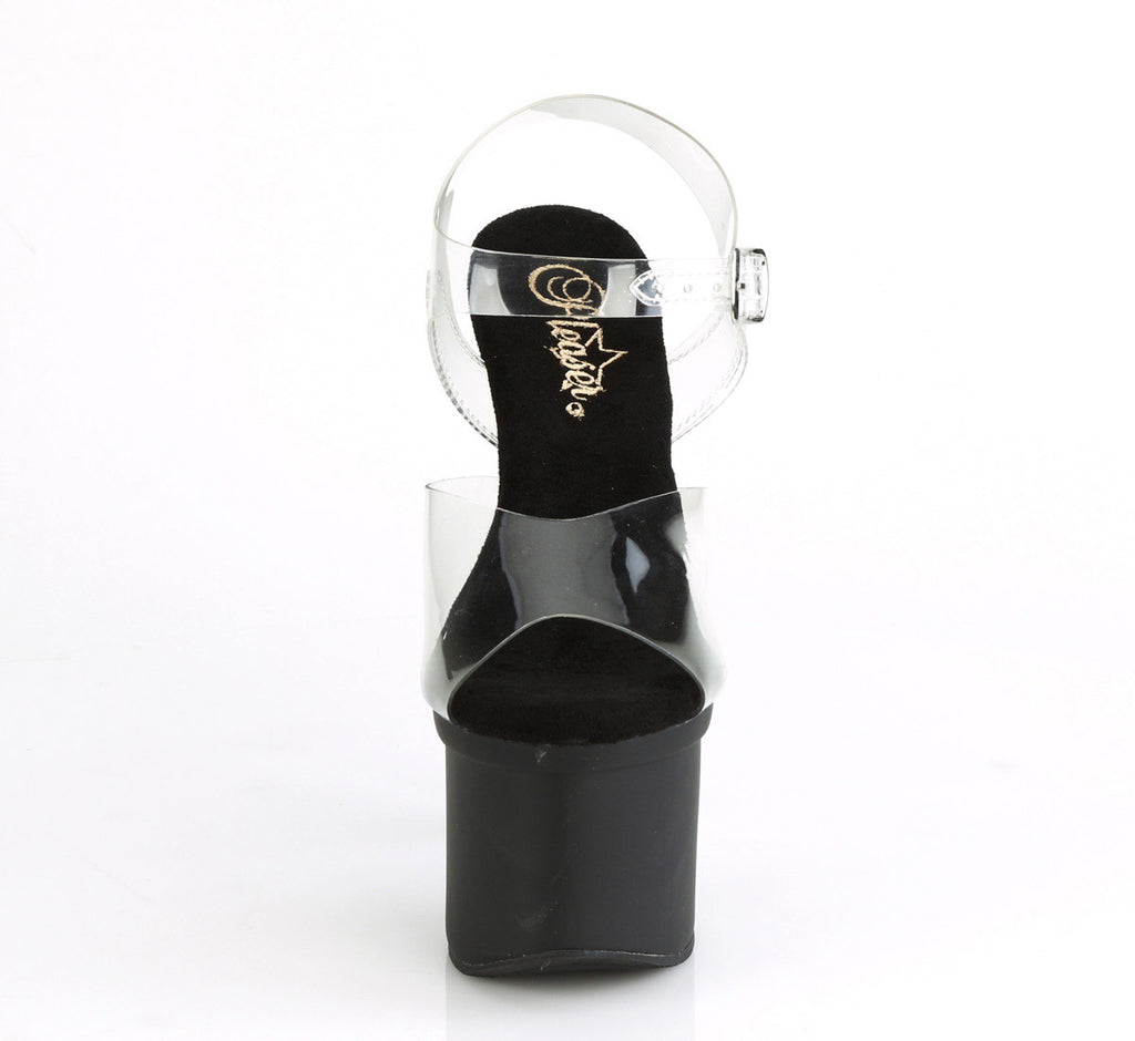 7" Heel, 3" Pf Ankle Strap Sandal Pleaser Pleaser ESTEEM/708