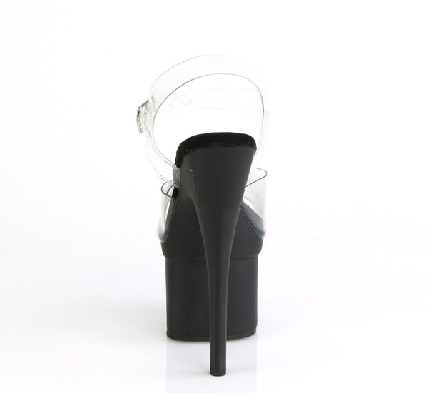 7" Heel, 3" Pf Ankle Strap Sandal Pleaser Pleaser ESTEEM/708