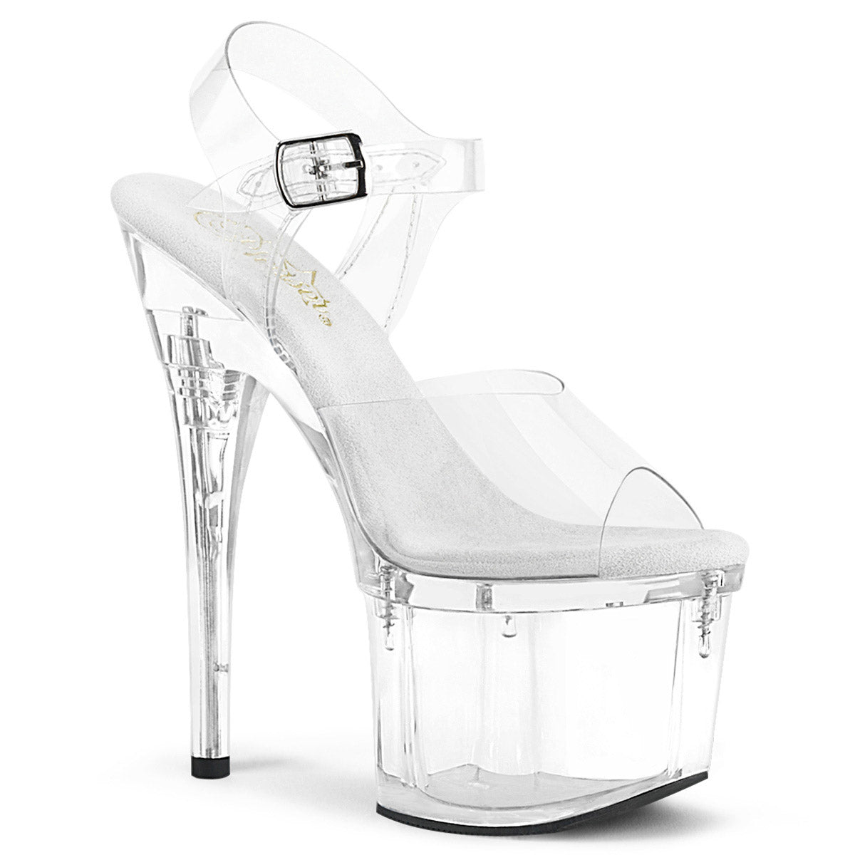 7" Heel, 3" Pf Ankle Strap Sandal Pleaser Pleaser ESTEEM/708