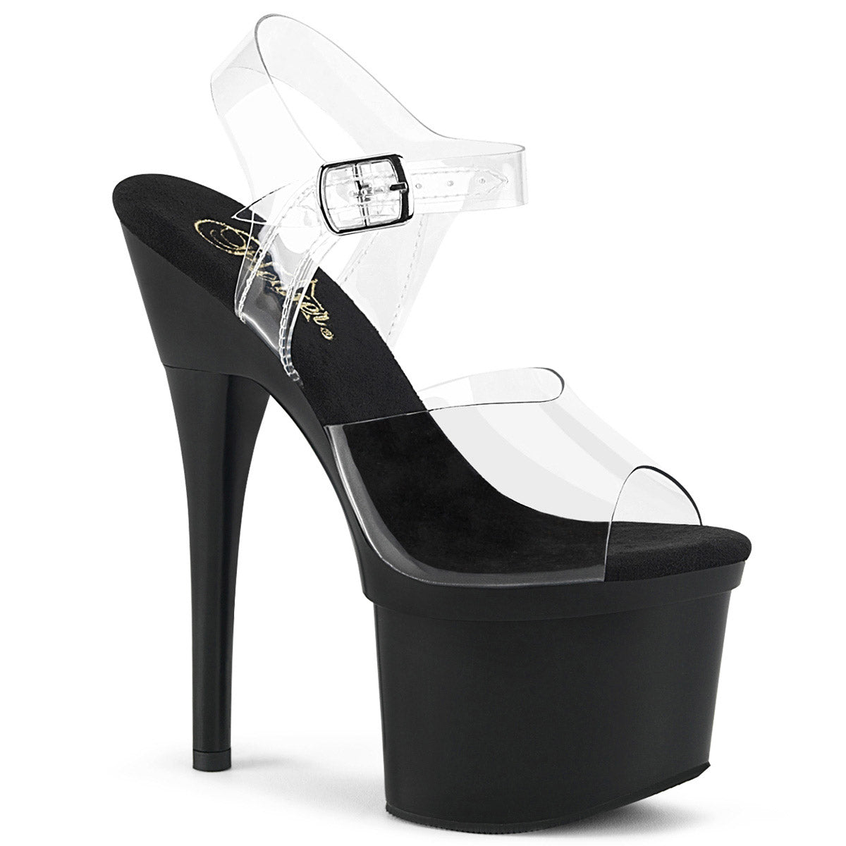 7" Heel, 3" Pf Ankle Strap Sandal Pleaser Pleaser ESTEEM/708