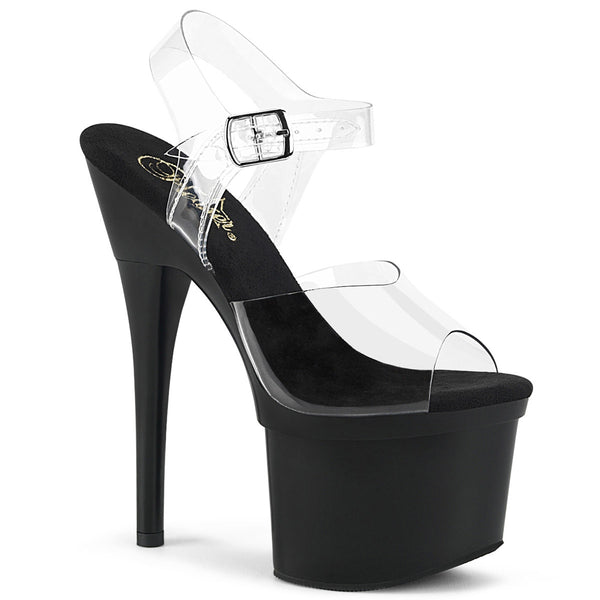 7" Heel, 3" Pf Ankle Strap Sandal Pleaser Pleaser ESTEEM/708