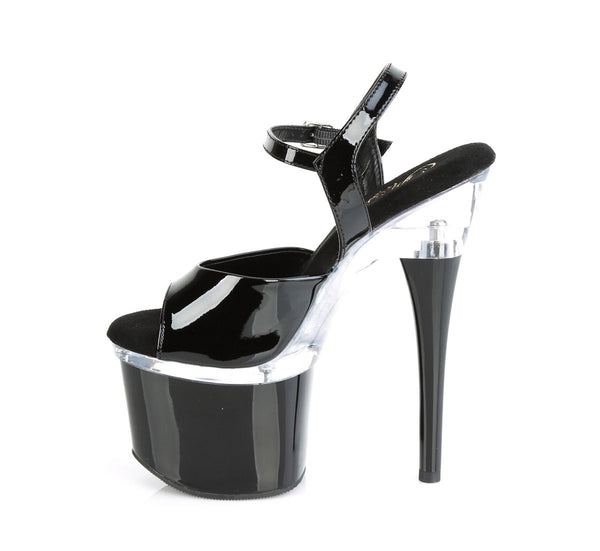7" Heel, 3" Pf Ankle Strap Sandal Pleaser Pleaser ESTM709/B/C/B