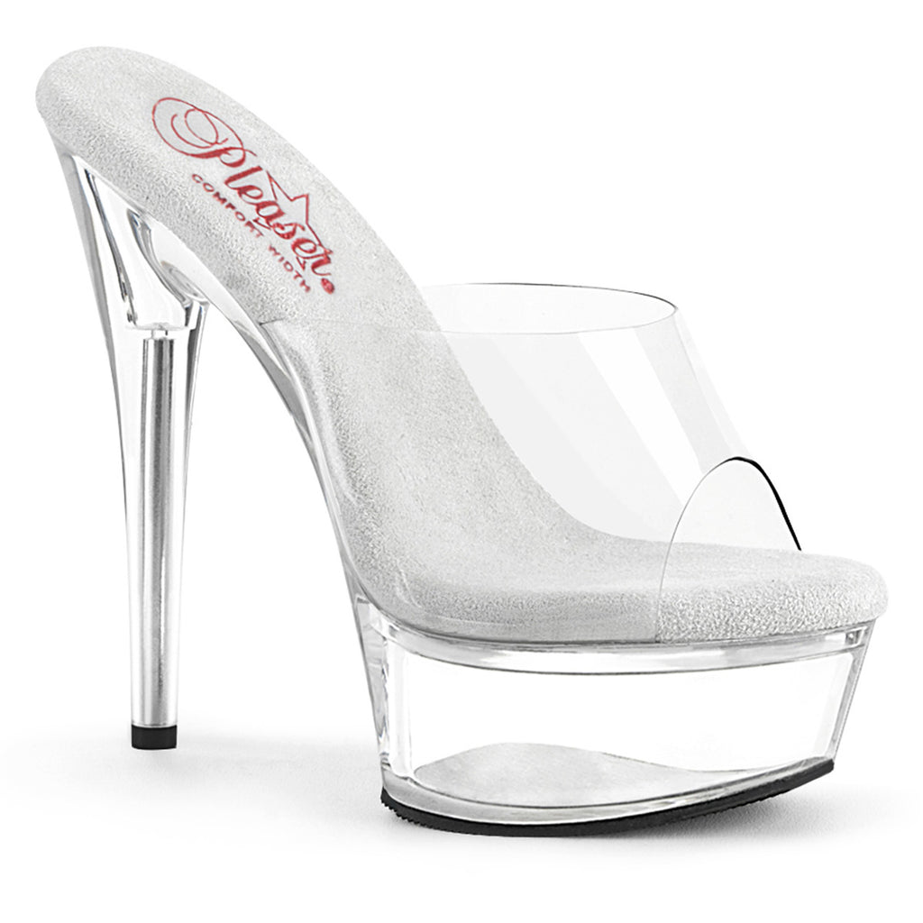 6" Heel, 1 3/4" Pf Comfort Width Slide Pleaser Pleaser EXCITE/601