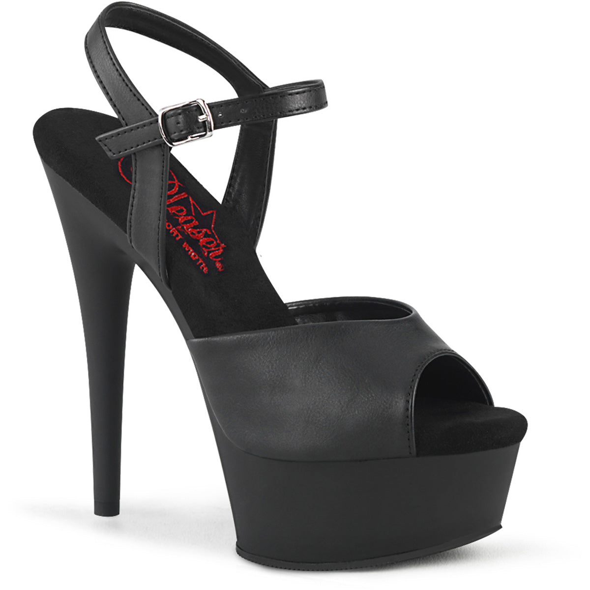6" Heel, 1 3/4" Pf Comfort Width Ankle Strap Sandal Pleaser Pleaser EXCITE/609