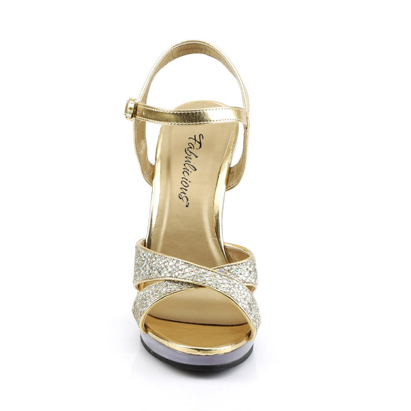 Sexy Ankle Strap Glitter Sandals Clear Stiletto High Heels Shoes Pleaser Fabulicious FLAIR/419(G)