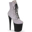8" Heel , 4" Pf Lace-Up Rs Embellished Ankle Boot, Side Zip Pleaser Pleaser FLAMINGO/1020RS