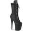 8" Heel, 4" Pf Lace-Up Front Mid Calf Boot, Side Zip Pleaser Pleaser FLAMINGO/1050WR