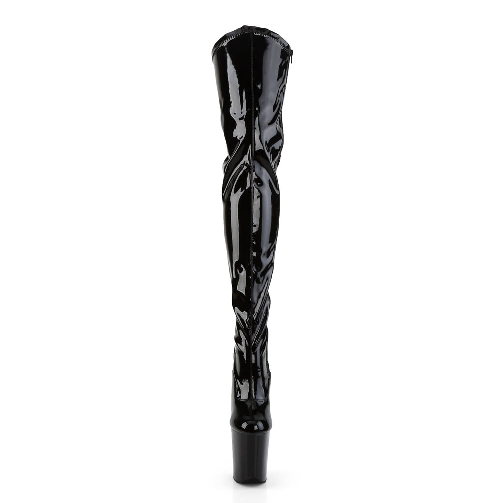 8" Heel, 4" Pf Stretch Thigh Boot, Side Zip Pleaser Pleaser FLAMINGO/3000