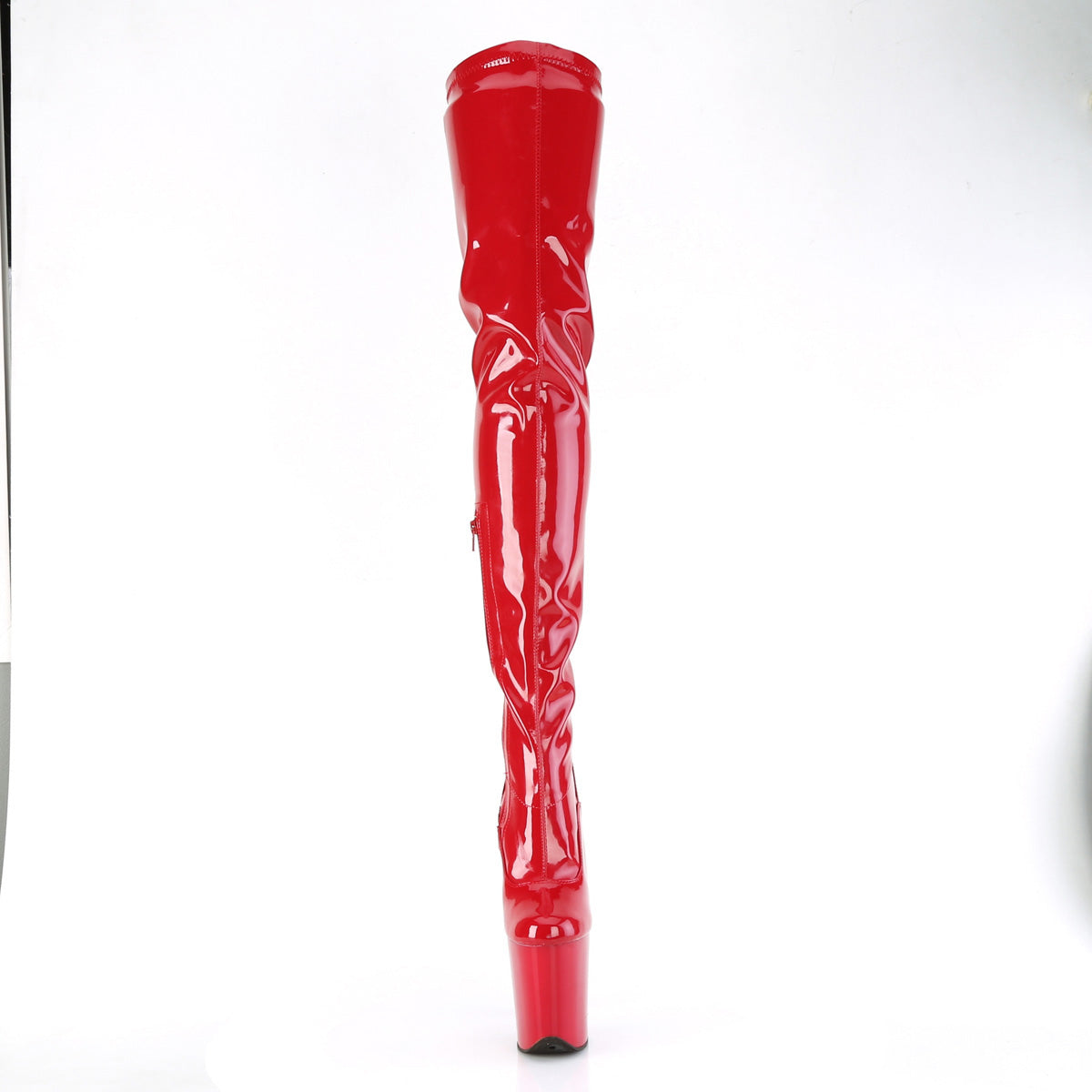 8" Heel, 4" Pf Stretch Crotch Boot, Side Zip Pleaser Pleaser FLAMINGO/4000