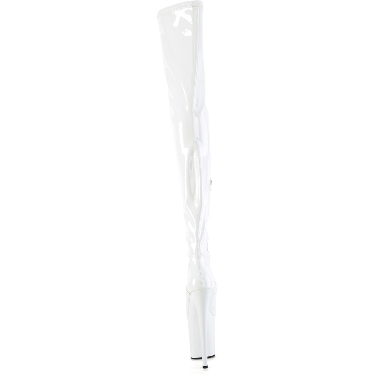 8" Heel, 4" Pf Stretch Crotch Boot, Side Zip Pleaser Pleaser FLAMINGO/4000