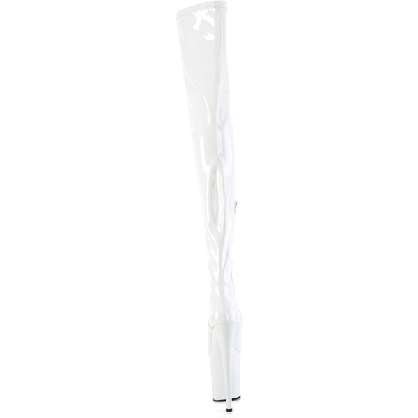 8" Heel, 4" Pf Stretch Crotch Boot, Side Zip Pleaser Pleaser FLAMINGO/4000