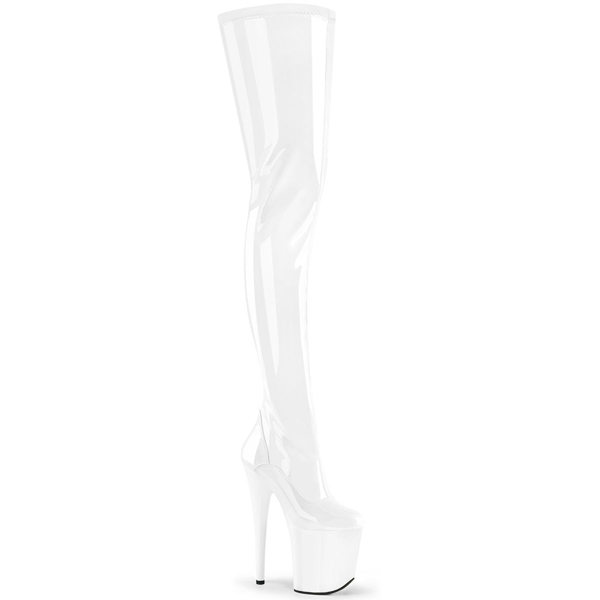 8" Heel, 4" Pf Stretch Crotch Boot, Side Zip Pleaser Pleaser FLAMINGO/4000