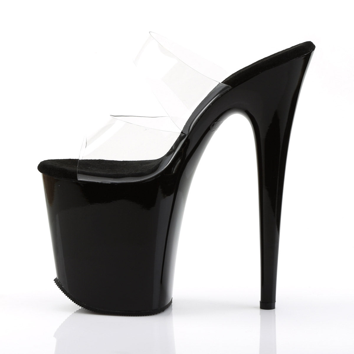 Sexy Platform Stiletto Dual Strap Slide Mules High Heels Shoes Pleaser  FLAMINGO/802