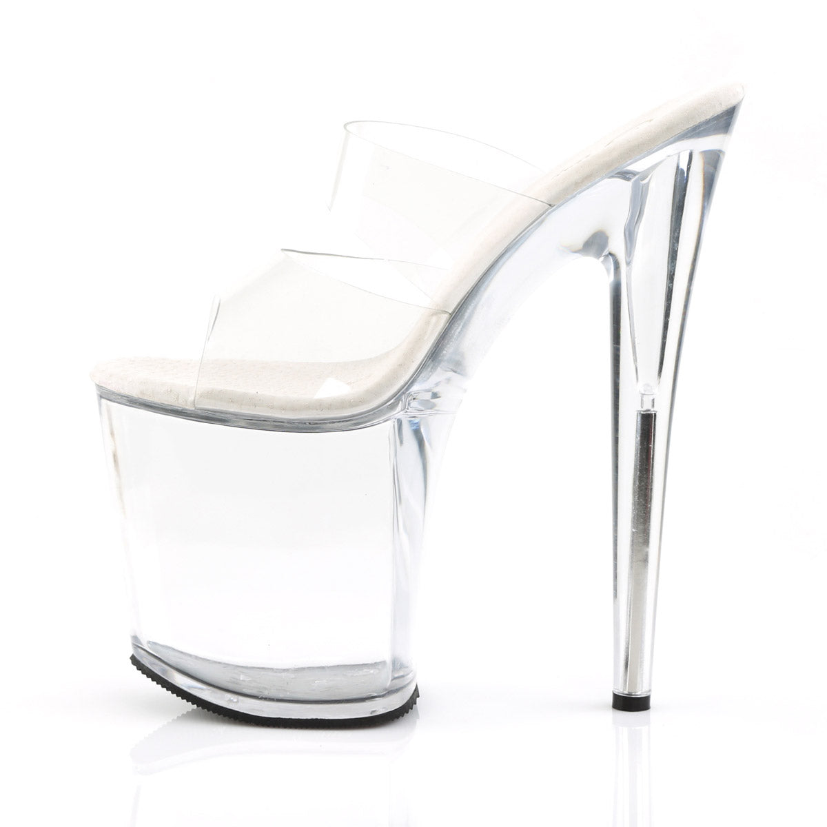 Sexy Platform Stiletto Dual Strap Slide Mules High Heels Shoes Pleaser  FLAMINGO/802