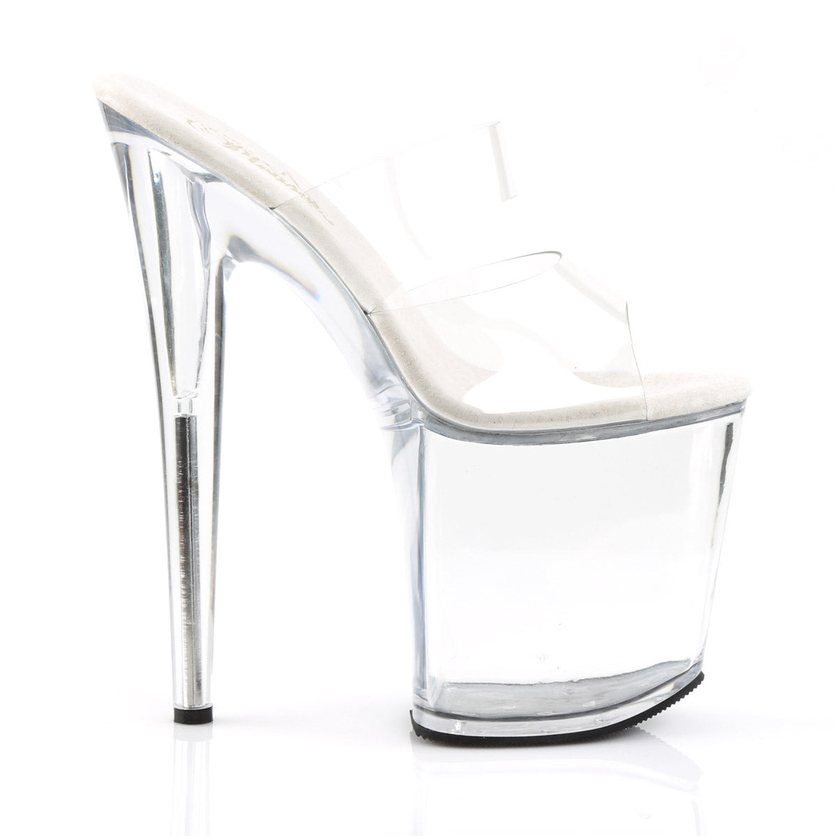 Sexy Platform Stiletto Dual Strap Slide Mules High Heels Shoes Pleaser  FLAMINGO/802