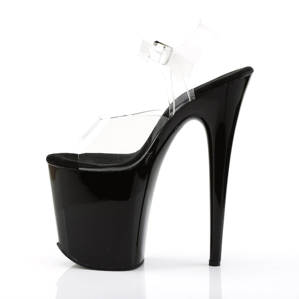 8" Heel, 4" PF Ankle Strap Sandal Pleaser Pleaser FLAMINGO/808