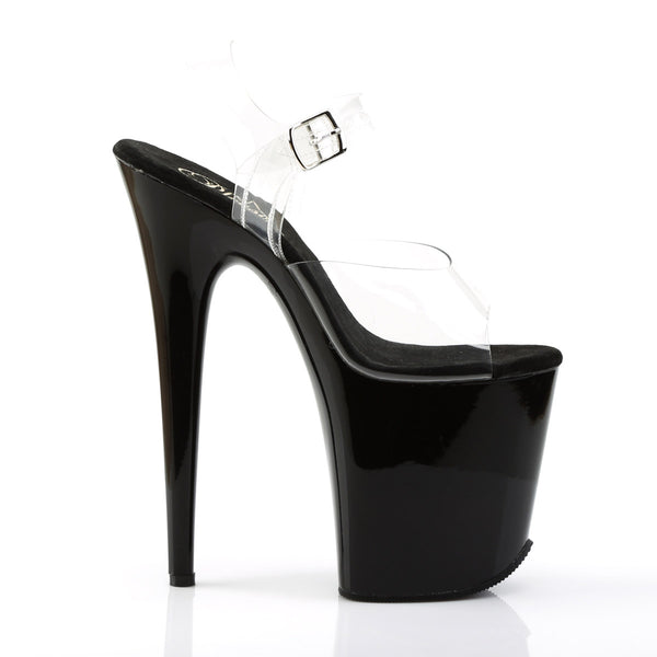 8" Heel, 4" PF Ankle Strap Sandal Pleaser Pleaser FLAMINGO/808