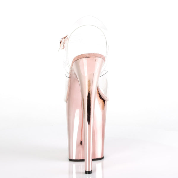 8" Heel, 4" PF Ankle Strap Sandal Pleaser Pleaser FLAMINGO/808