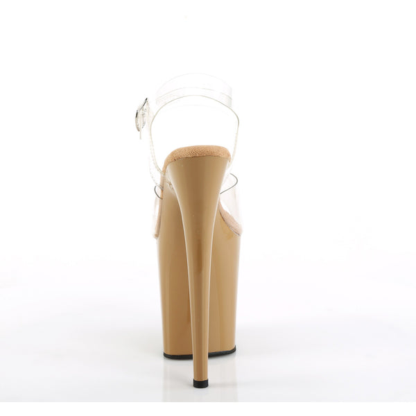 8" Heel, 4" Pf Ankle Strap Sandal Pleaser  FLAM808/C/TF