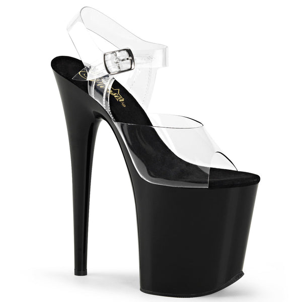 8" Heel, 4" PF Ankle Strap Sandal Pleaser Pleaser FLAMINGO/808